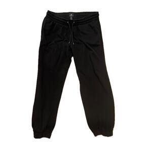 H&M Black Cuffed Ankle Cargo Joggers XL